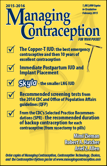 Managing Contraception Cover Only 2015